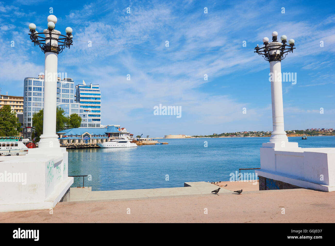 Port de la mer Noire de Sébastopol en Crimée Banque D'Images