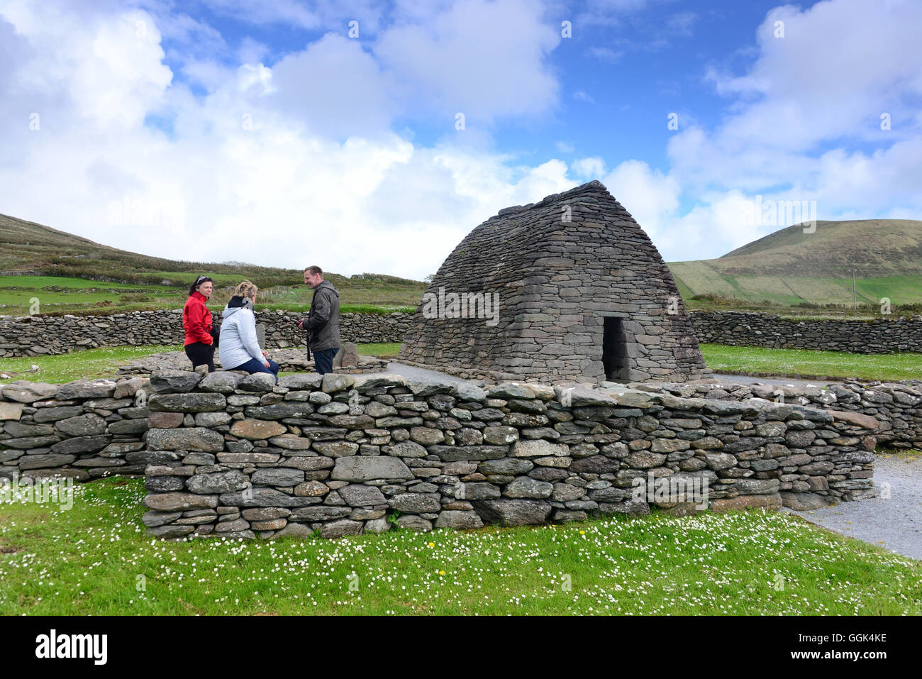 L'Oratoire Gallarus, que l'on croit être une église chrétienne, péninsule de Dingle, Kerry, Irlande, côte ouest Banque D'Images