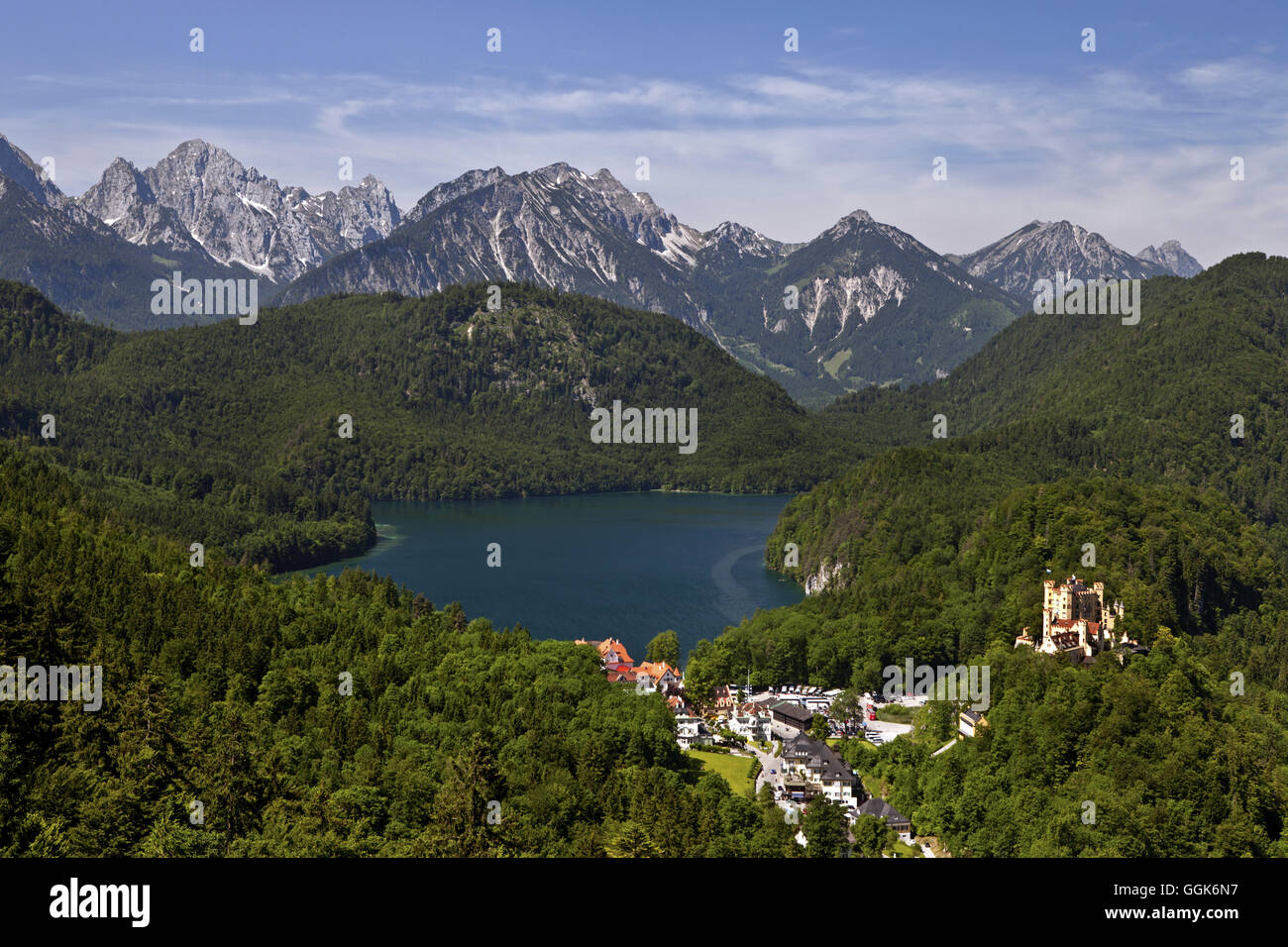 Près de lac Alpsee Schwangau, Schwangau, Bavière, Allemagne Banque D'Images