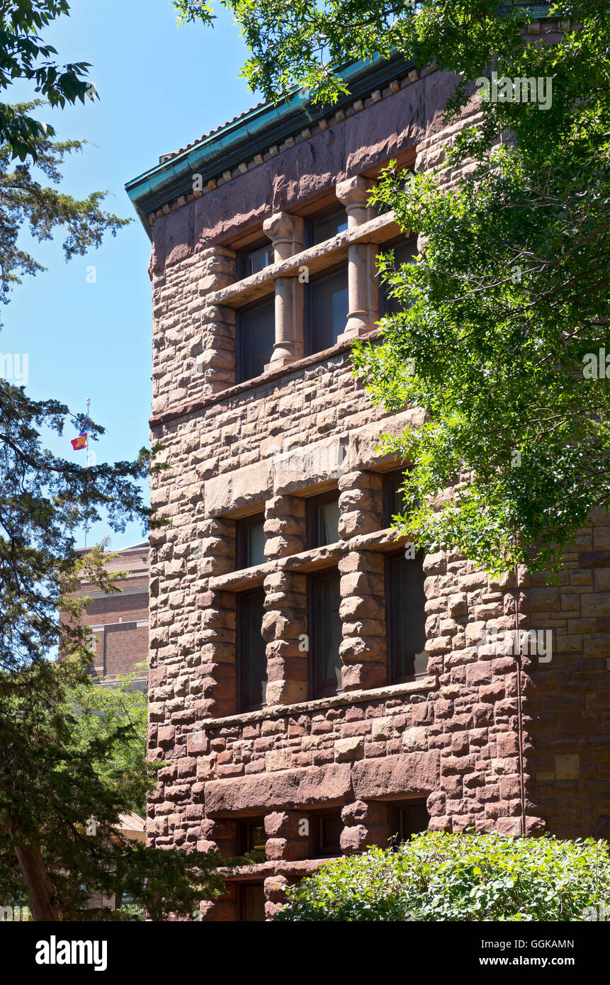 L'extérieur du bâtiment dans le vieux quartier historique du campus au registre national des monuments historiques à l'université du Minnesota Banque D'Images