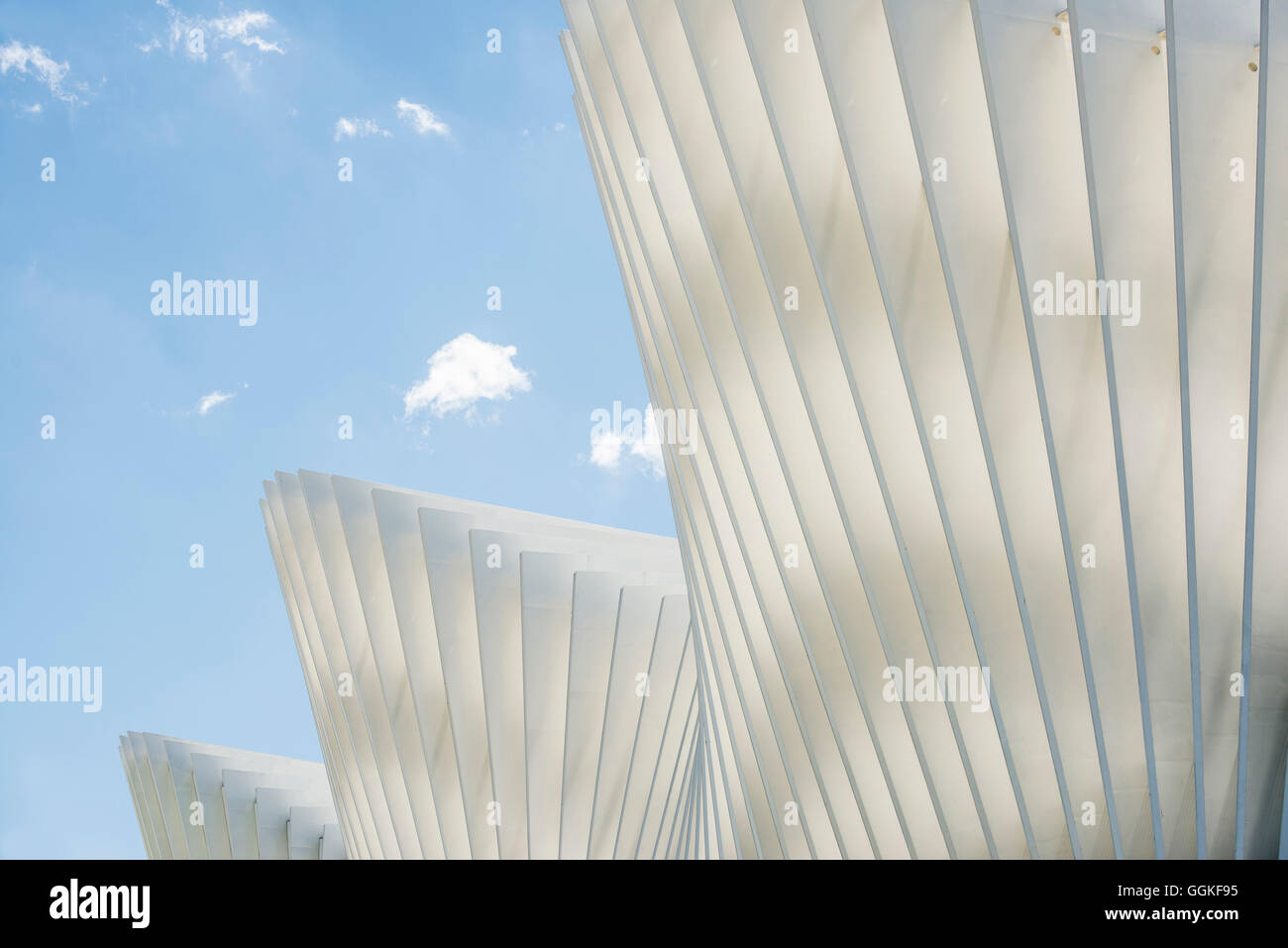 La gare la plus haute vitesse Mediopadana, architecte Santiago Calatrava, Reggio nell'Emilia, Provinz Reggio Emilia, Italie Banque D'Images