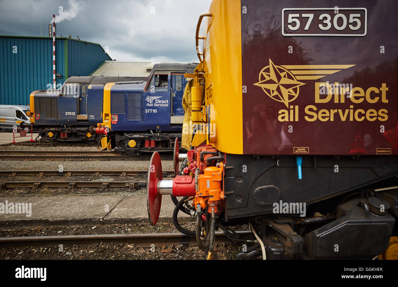 Journée portes ouvertes de la locomotive Trainspotters crewe le transport ferroviaire les photographes amateurs railroad UK la classe 37 47 57 journée spotting sp Banque D'Images