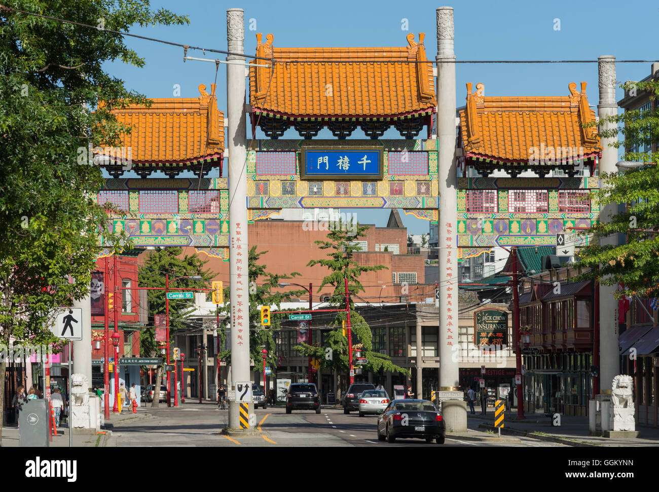Porte de Vancouver China Town. Banque D'Images