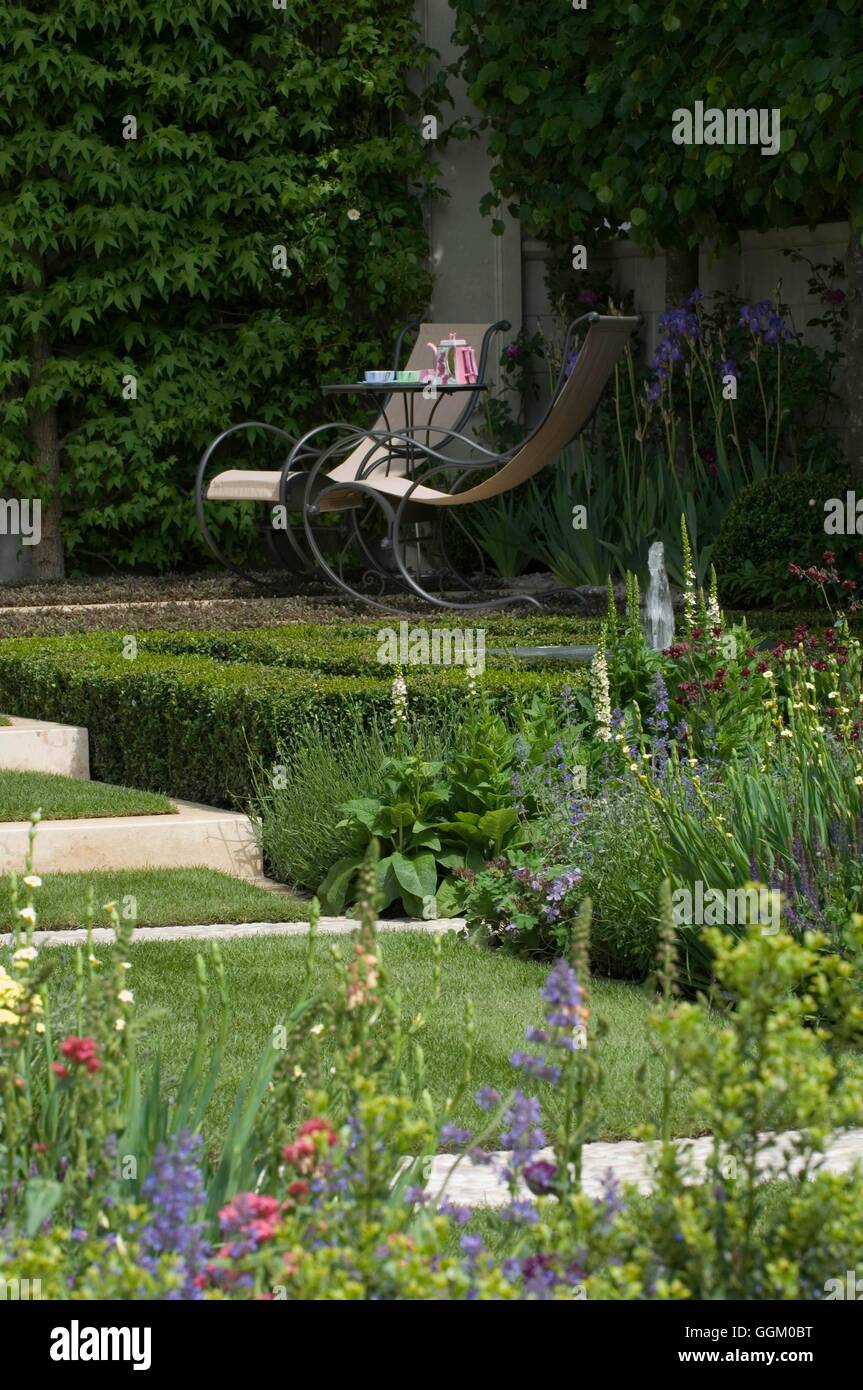 Chelsea Flower Show 2007- - Le Jardin de Fortnum & Mason - Médaille d- - (photos : Photos Hort/designers Robert Myers Associés Banque D'Images