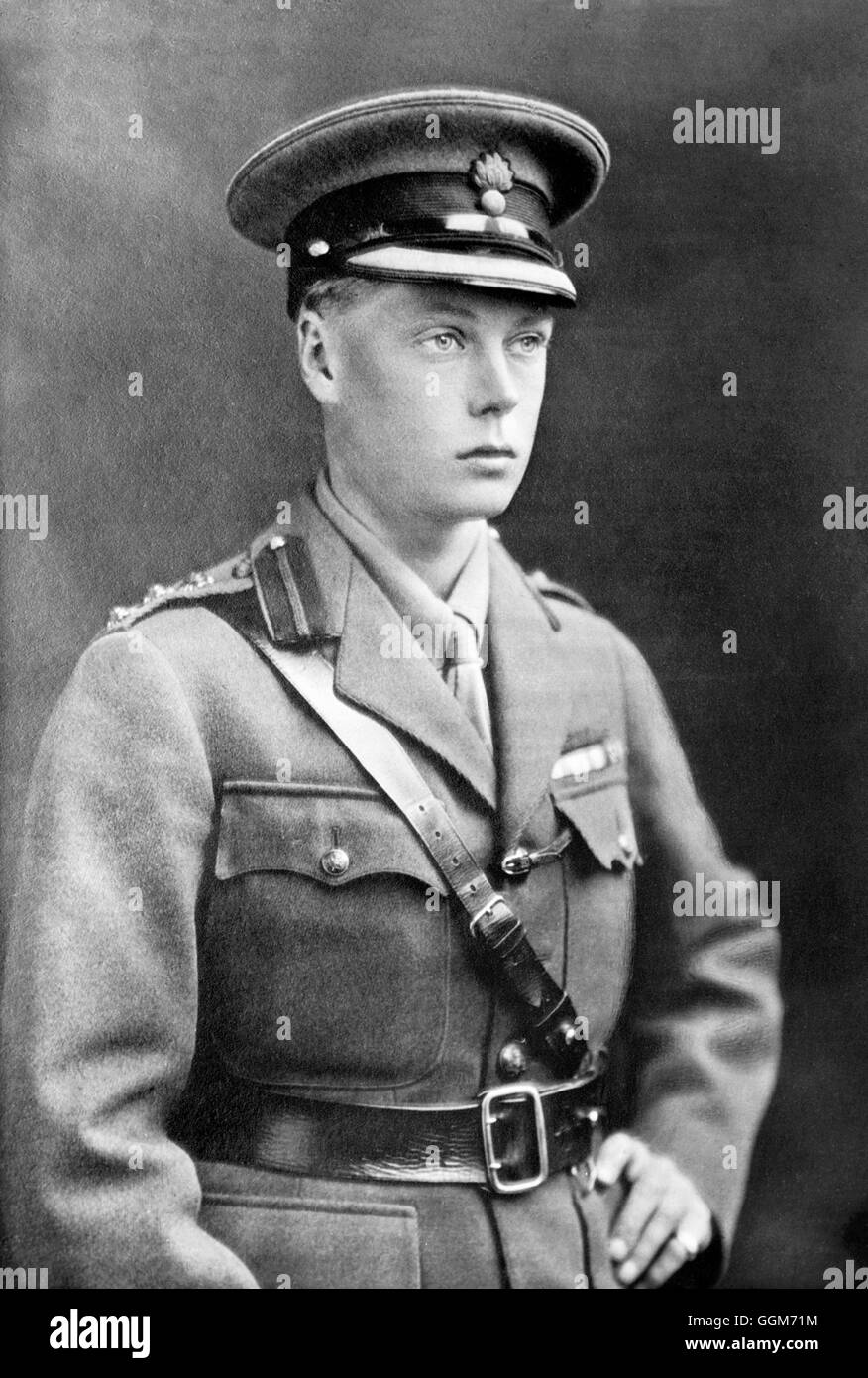 Édouard VIII. Portrait du Prince de Galles, futur roi Édouard VIII et duc de Windsor (1894-1972), en uniforme. Photo de Bains News Service, c.1915-1920. Banque D'Images