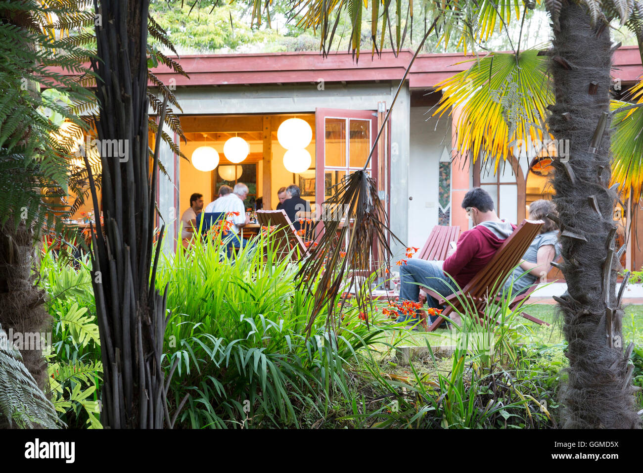 Hotel Sans Souci, Pakawau, Golden Bay, île du Sud, Nouvelle-Zélande Banque D'Images Hotel Sans Souci, Pakawau, Golden Bay, île du Sud, Nouvelle-Zélande Banque D'Images