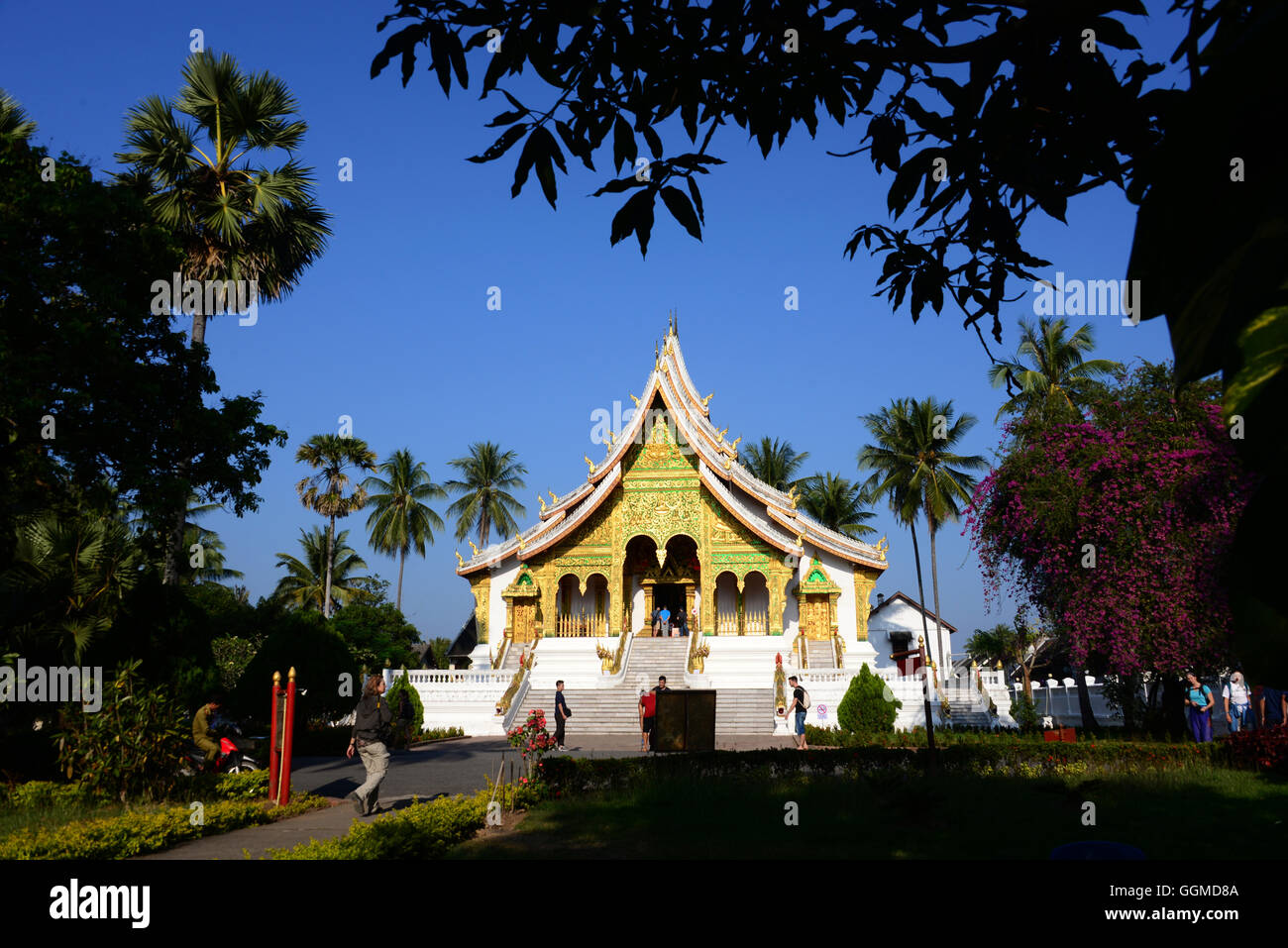 Wat Ho Phra Bang au Kings Palace, Luang Prabang, Laos, Asie Banque D'Images