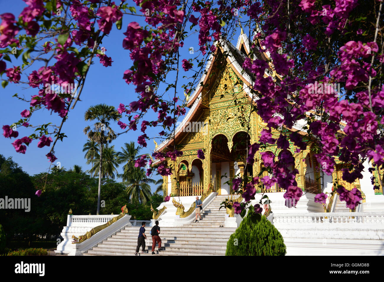 Wat Ho Phra Bang au Kings Palace, Luang Prabang, Laos, Asie Banque D'Images