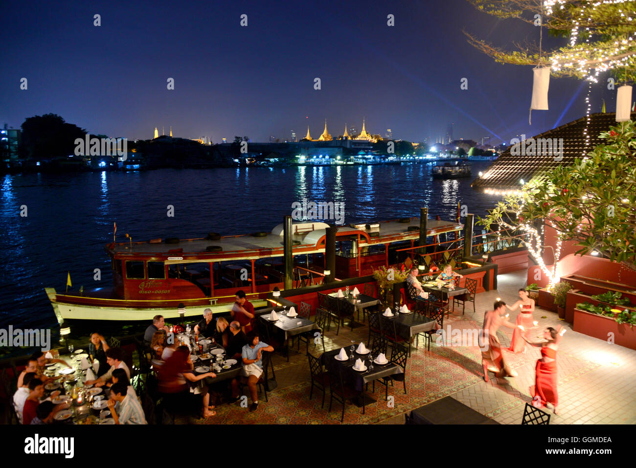 Restaurant : Supatra River House, Bangkok, Thaïlande Banque D'Images Restaurant : Supatra River House, Bangkok, Thaïlande Banque D'Images