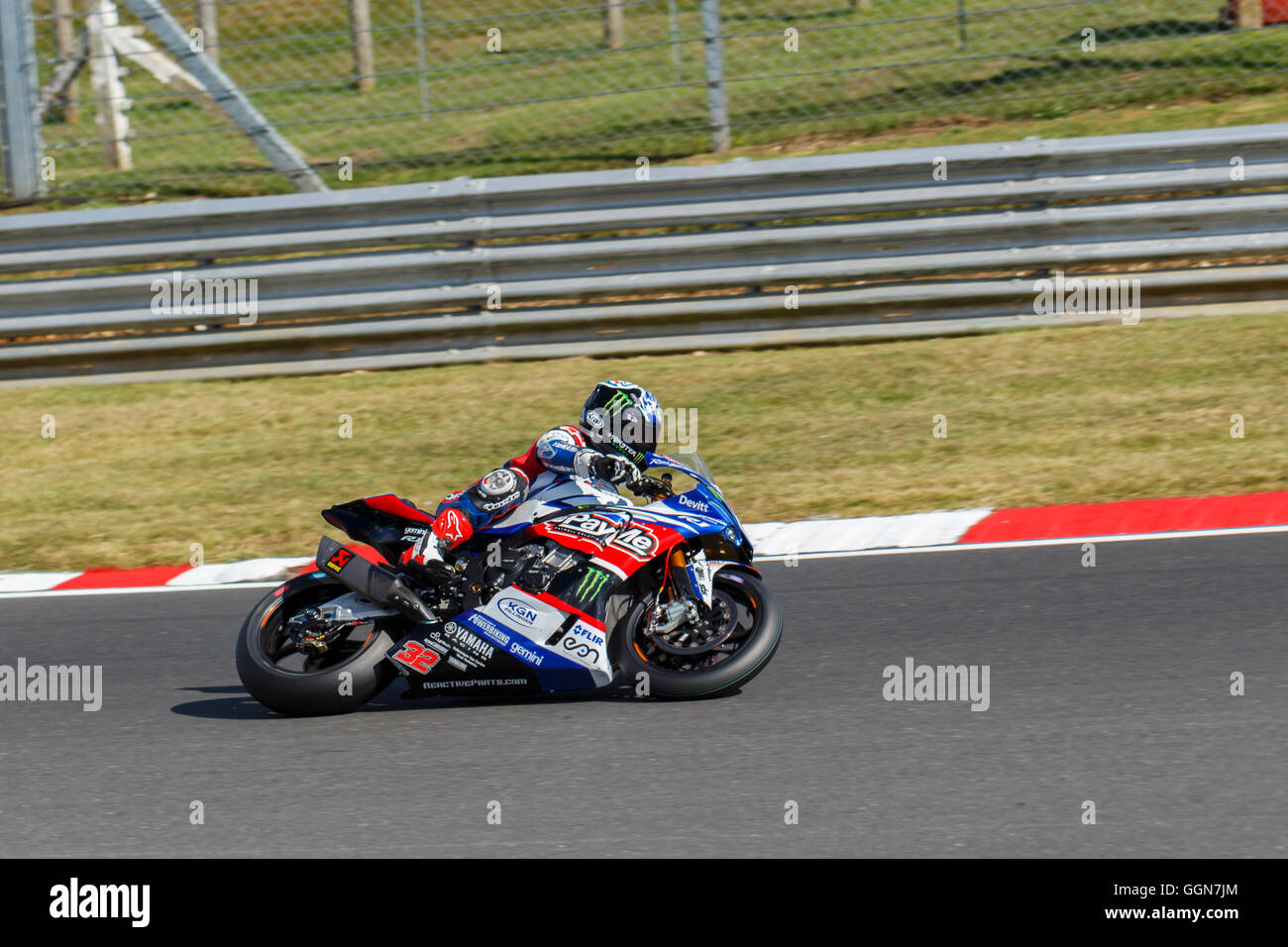 Brands Hatch, UK, 6 août 2016. Équitation Broc Parkes pour Epayme Yamaha durant la ronde de qualification Datatag BSB. Broc qualifié en 4e place pour la course principale qui a lieu le 7 août 2016. Rick Deacon / Alamy Live News Banque D'Images