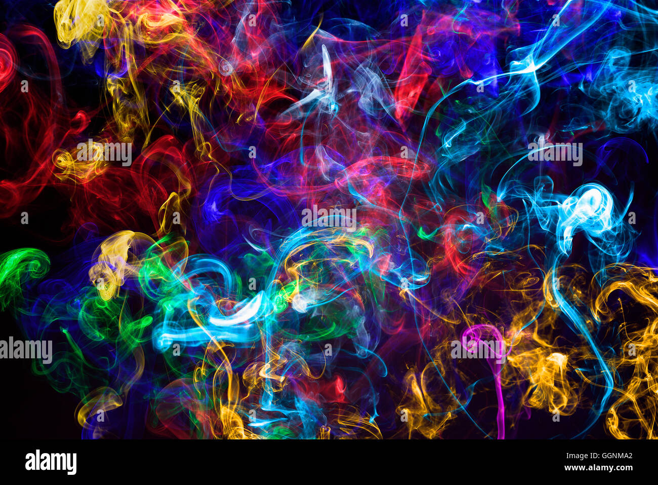 La fumée multicolore Banque D'Images