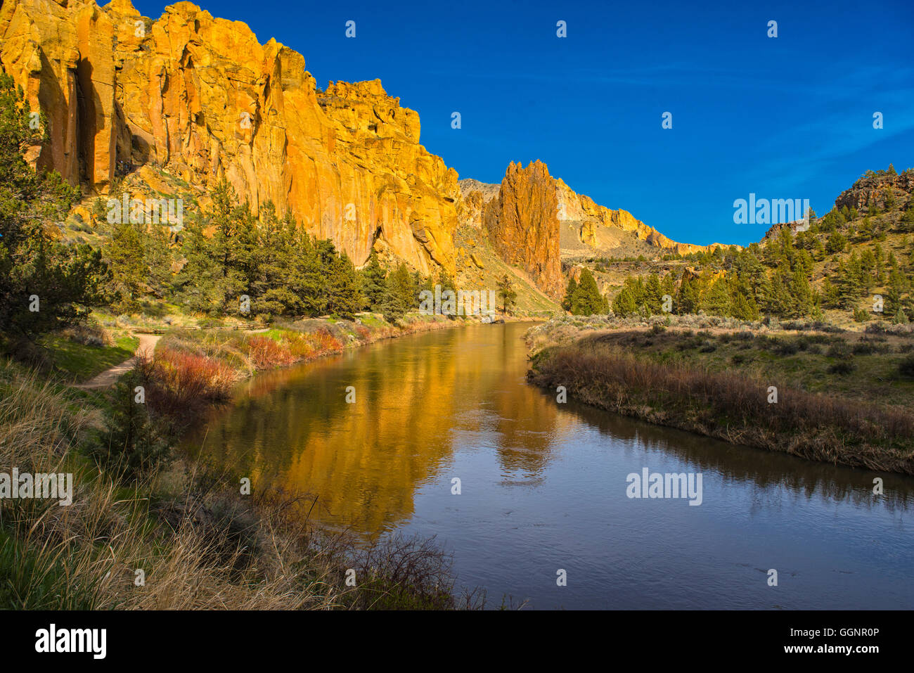 Canyon de la rivière serpentant, Bend, Oregon, United States, Banque D'Images