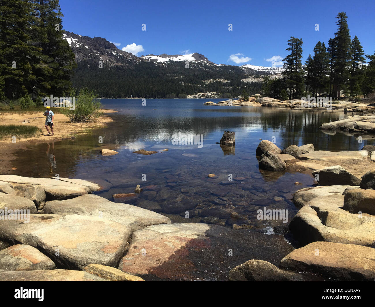 SILVER Lake dans la haute Sierra le long de l'autoroute 88 - Californie Banque D'Images