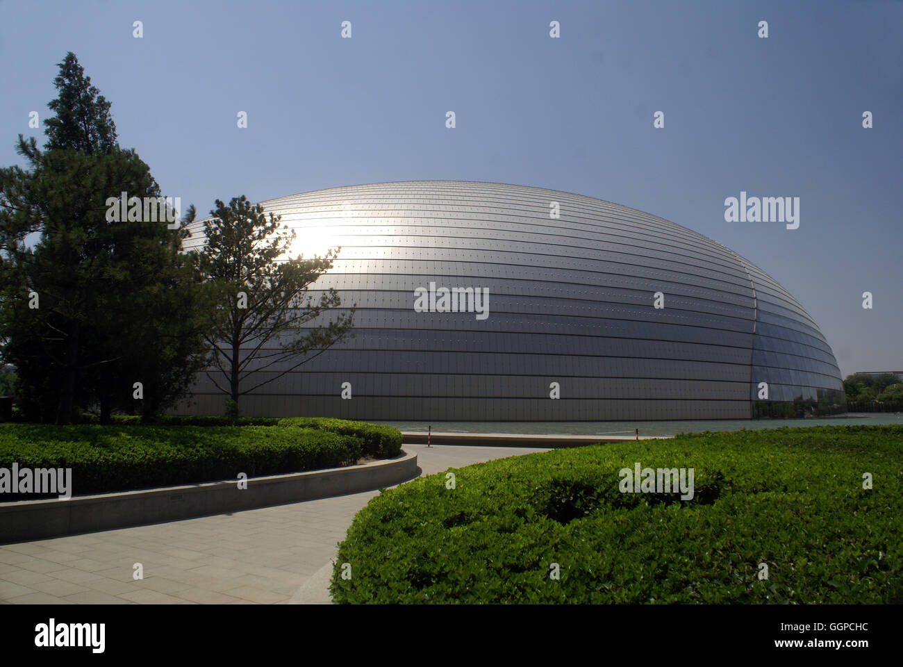 Le Centre national pour les arts de la scène, est affectueusement appelé "l'oeuf d'oiseau". Beijing Banque D'Images