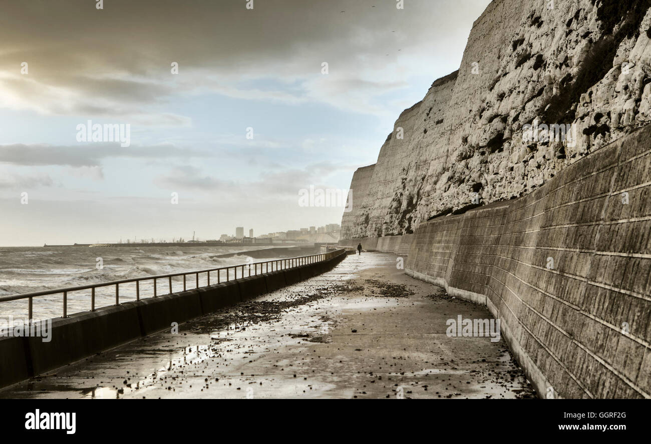 Falaises blanches à Peacehaven près de Brighton, Royaume-Uni Banque D'Images