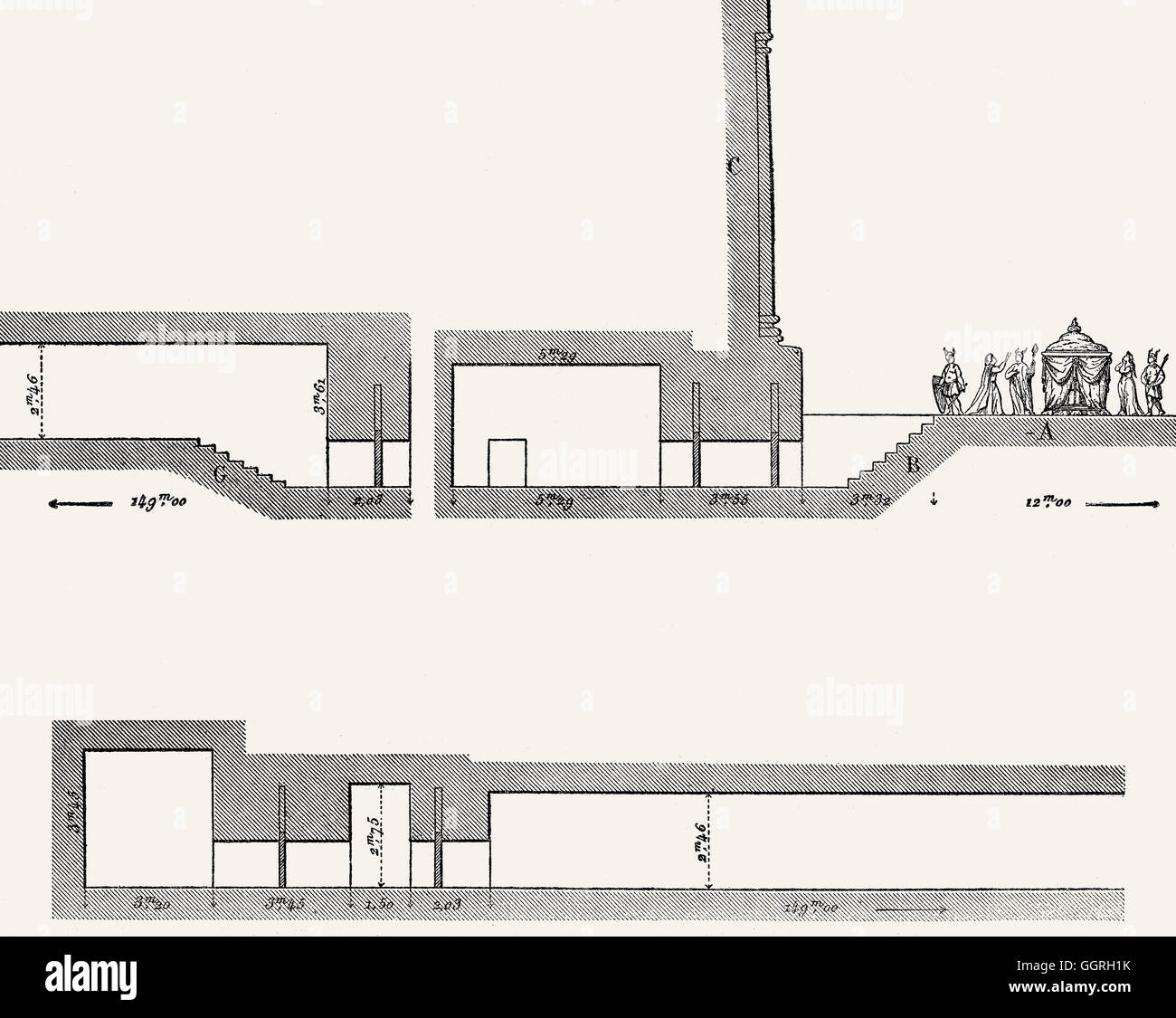 Reconstruction de Madghacen ou Medracen, un mausolée royal-temple du roi numide berbère, près de Batna en ville Aurasius Mons Banque D'Images