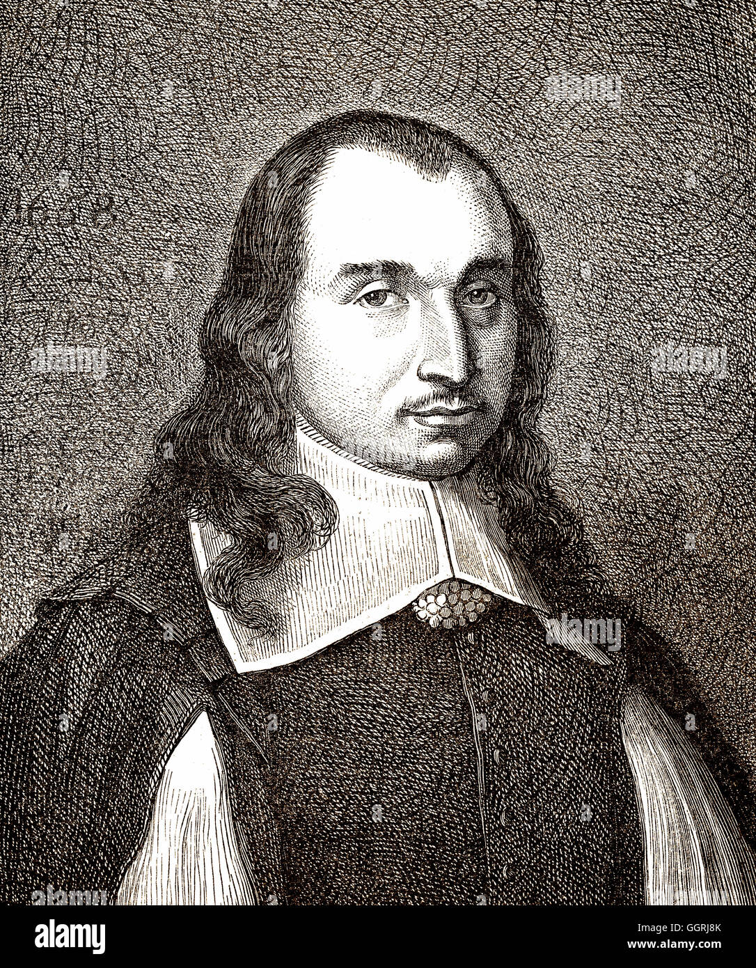 Blaise Pascal, un mathématicien français, 1623-1662, physicien, inventeur, écrivain et philosophe chrétien Banque D'Images