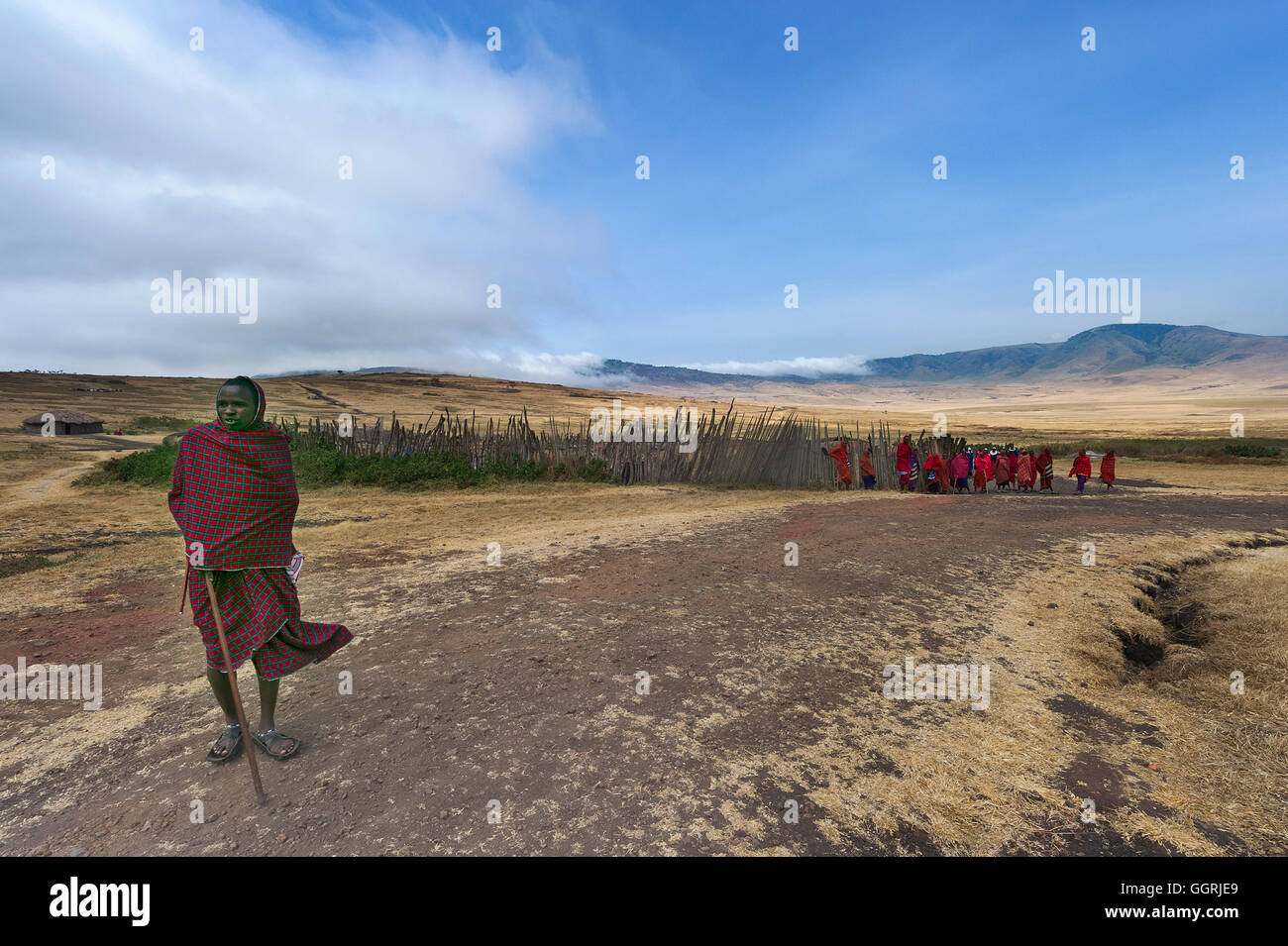 La Tanzanie, le cratère du Ngorongoro, peuple masai Banque D'Images