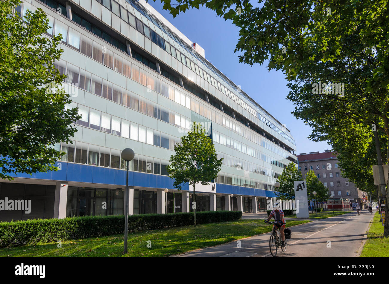 Wien, Vienne : Siège de l'A1 Telekom Austria AG Lassallestraße 9, Autriche, Wien, 02. Banque D'Images