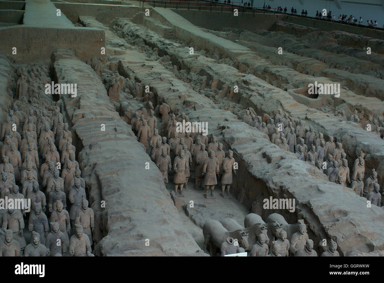 L'Armée de terre cuite est une collection de sculptures en terre cuite représentant les armées du premier empereur de Chine. Xi'an Banque D'Images