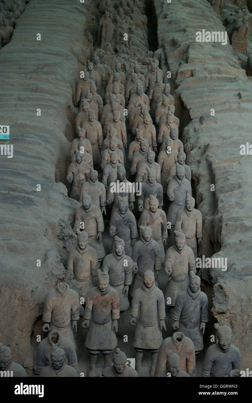 L'Armée de terre cuite est une collection de sculptures en terre cuite représentant les armées du premier empereur de Chine. Xi'an Banque D'Images