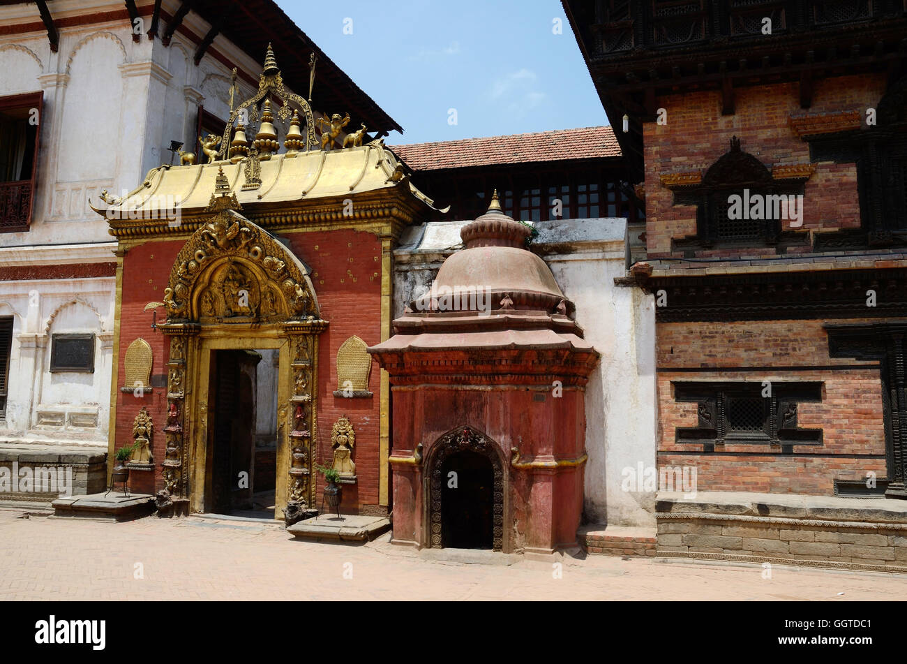 Golden Gate au Durbar Square Bhaktapur, Katmandou, Népal, Asie, Banque D'Images