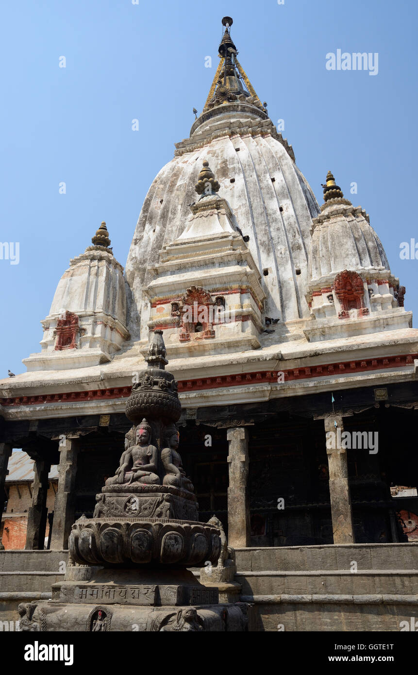 Ancien temple hindou à Khokana village Newari traditionnels à huit kilomètres au sud de Katmandou, Népal,patrimoine de l'UNESCO Banque D'Images