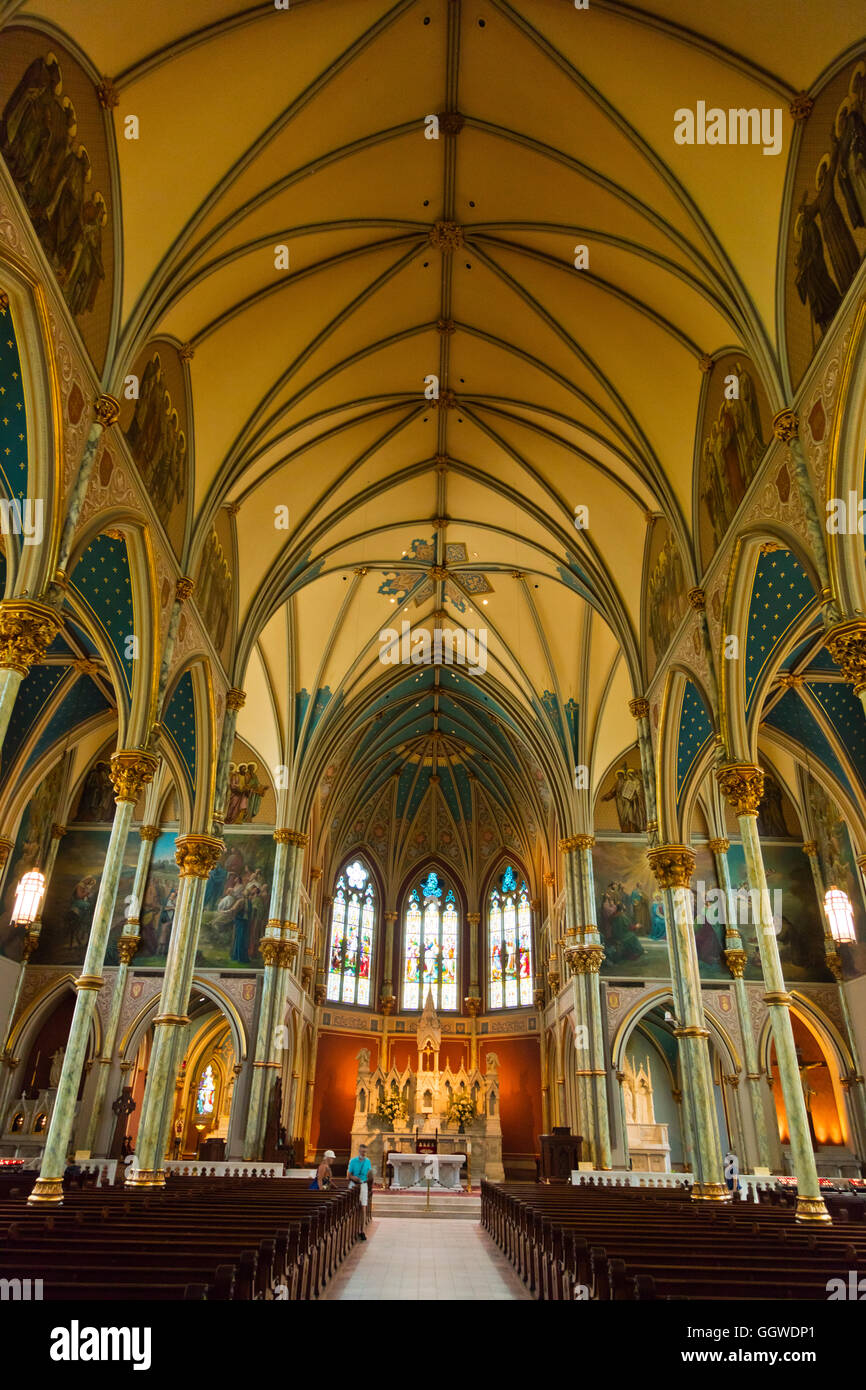 La cathédrale catholique de Saint Jean le Baptiste - la savane, LA GÉORGIE Banque D'Images
