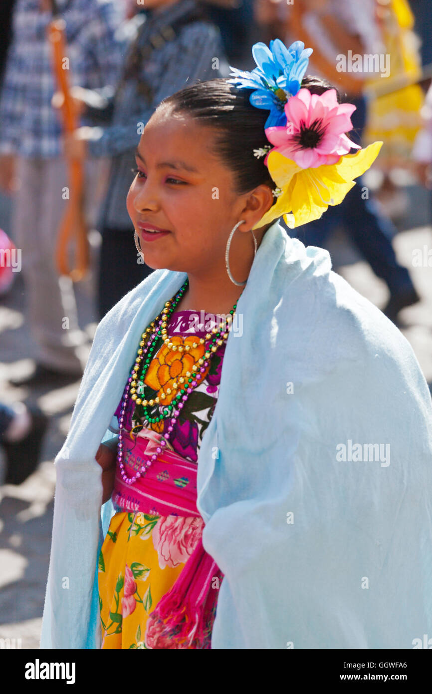 Jour de la révolution est célébré par un défilé le 20 novembre de chaque année - San Miguel de Allende, Mexique Banque D'Images