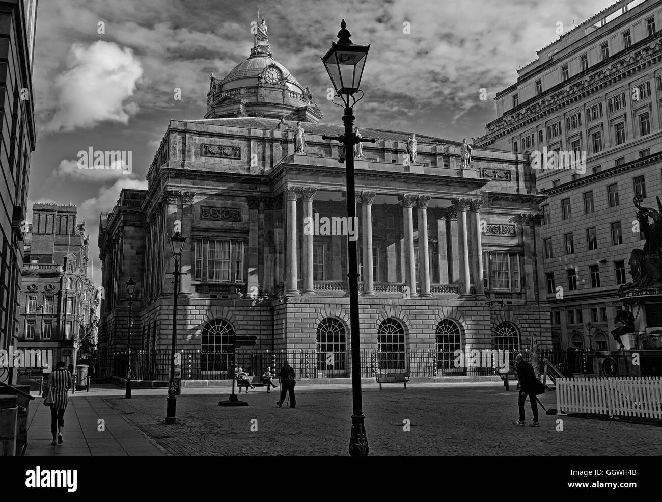 Liverpool Town Hall, Dale St,Merseyside, Angleterre, Royaume-Uni - Mono Banque D'Images