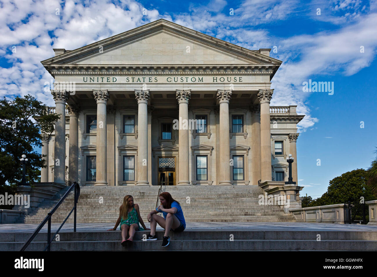L'historique maison des douanes des États-Unis - CHARLESTON, CAROLINE DU SUD Banque D'Images