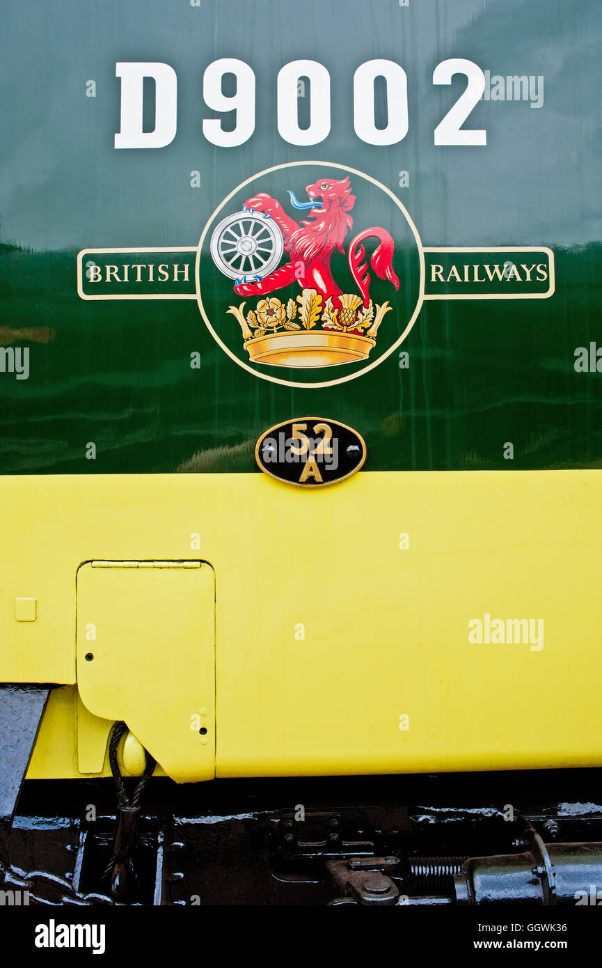 Cabside Détails de Deltic No D9002 King's Own Yorkshire Light Infantry à Shildon Locomotion Musée du chemin de fer, Banque D'Images