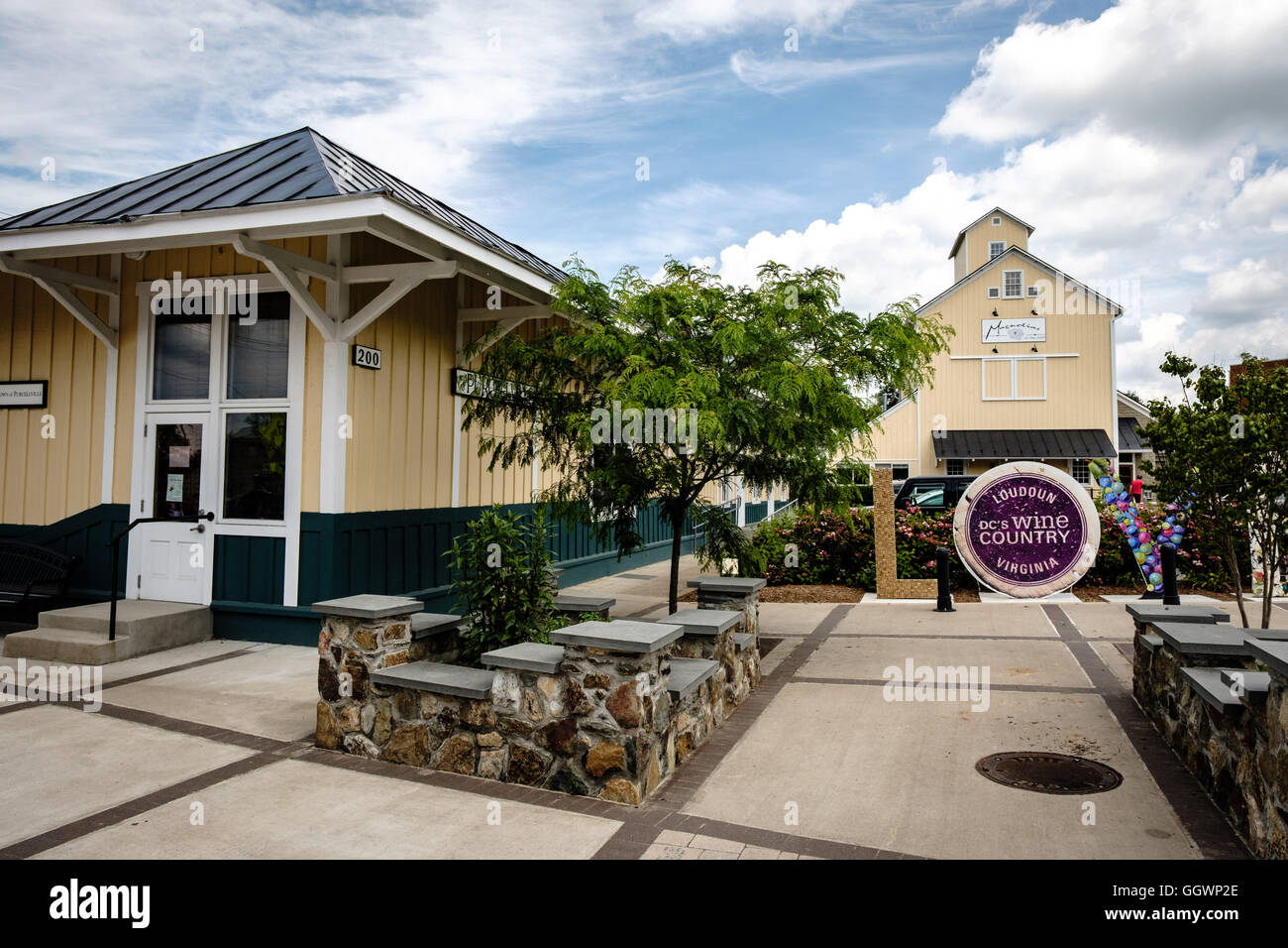 Purcellville Gare du Nord 200, 21e rue, Virginia, Virginie Banque D'Images