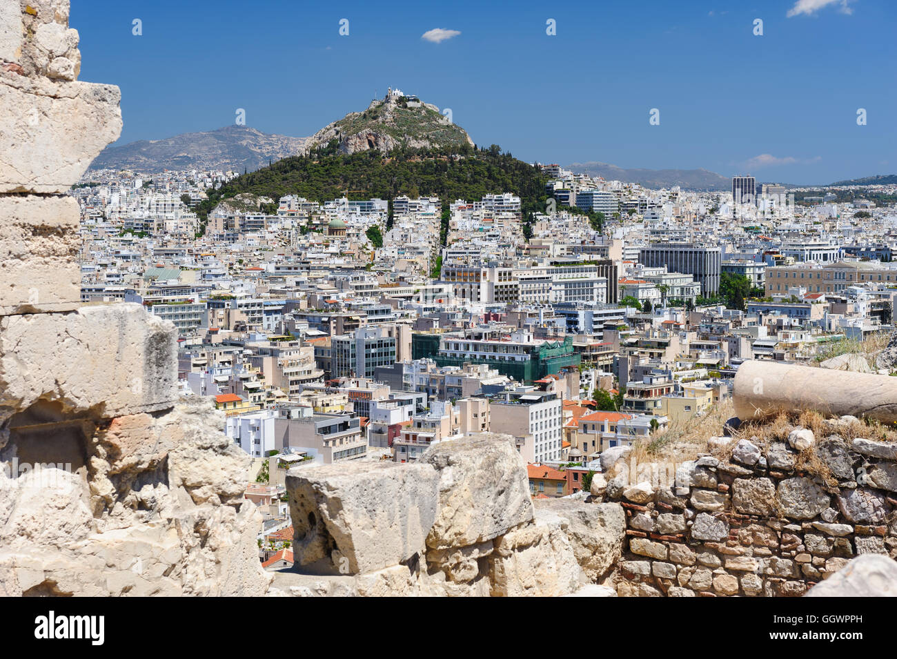 Paysage urbain d'Athènes, Grèce Banque D'Images