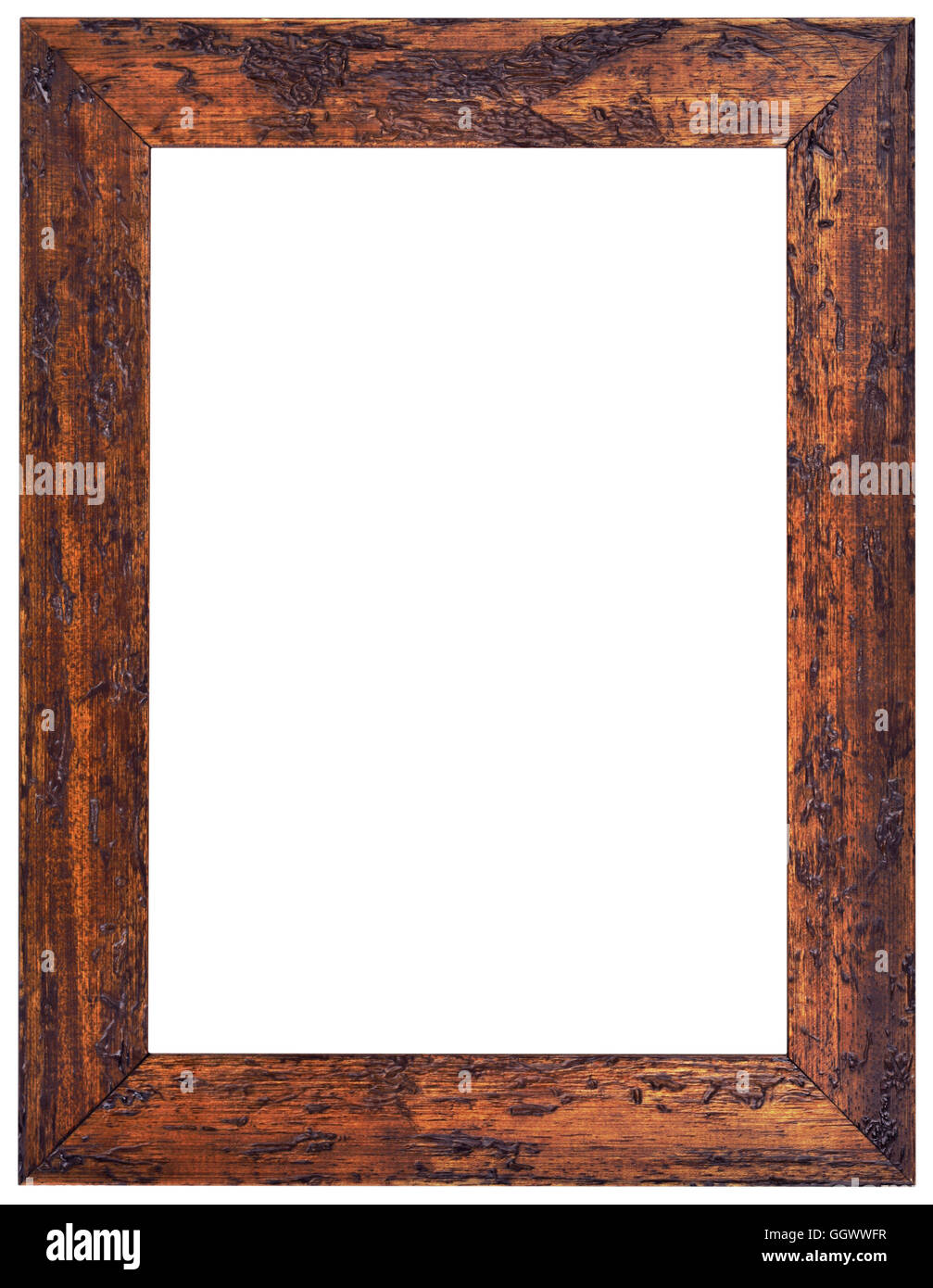 Ancien cadre en bois sculpté avec isolé Clipping Path Banque D'Images