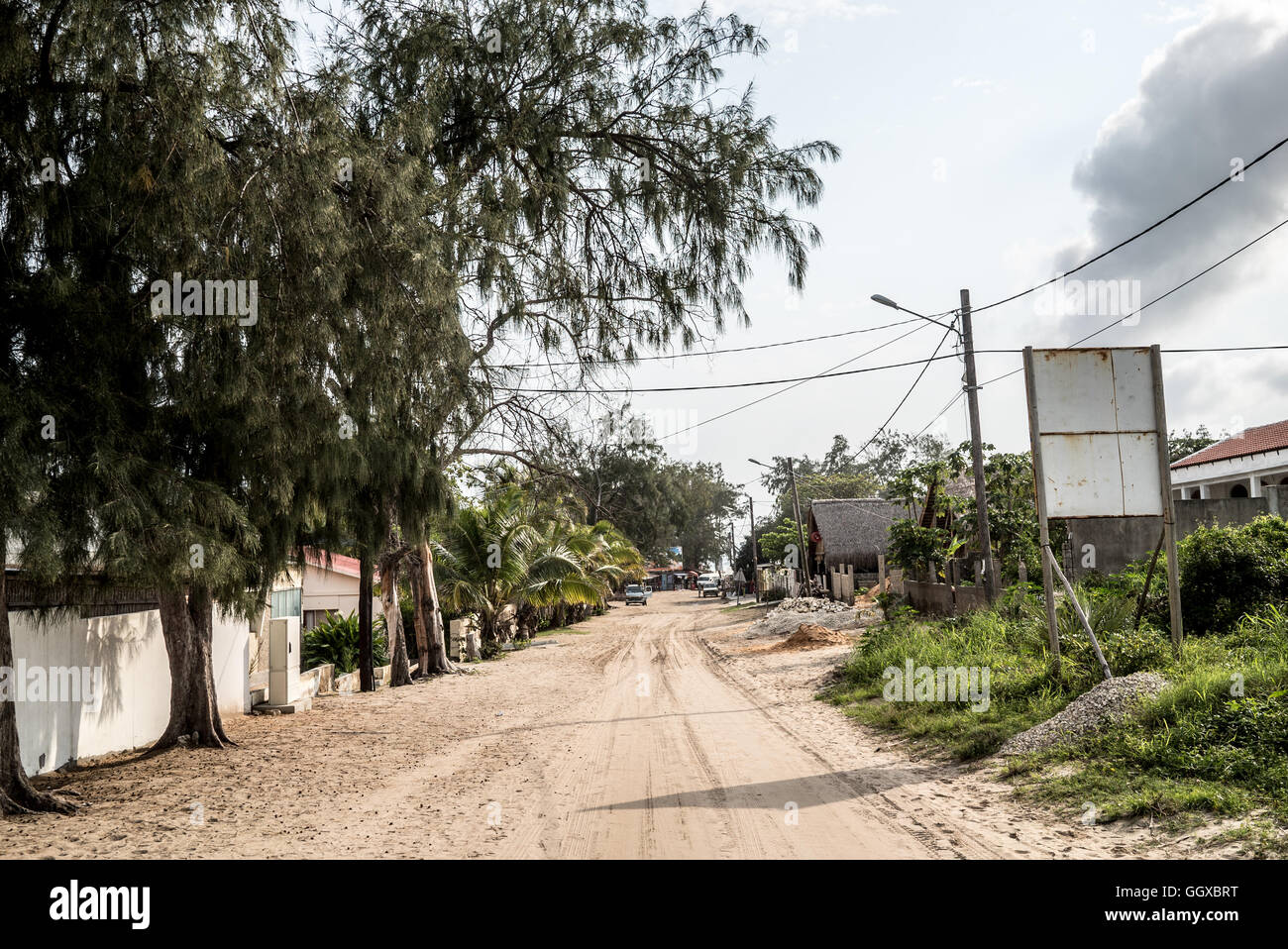 La vie de la rue en Tofo Bay, au Mozambique Banque D'Images