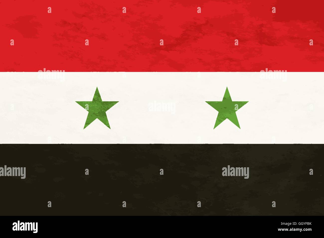 Justes proportions du drapeau de la Syrie avec la texture Illustration de Vecteur