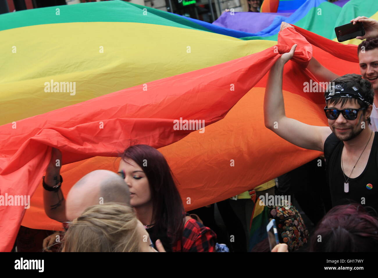 Leeds 10e anniversaire de la fierté LGBT Banque D'Images