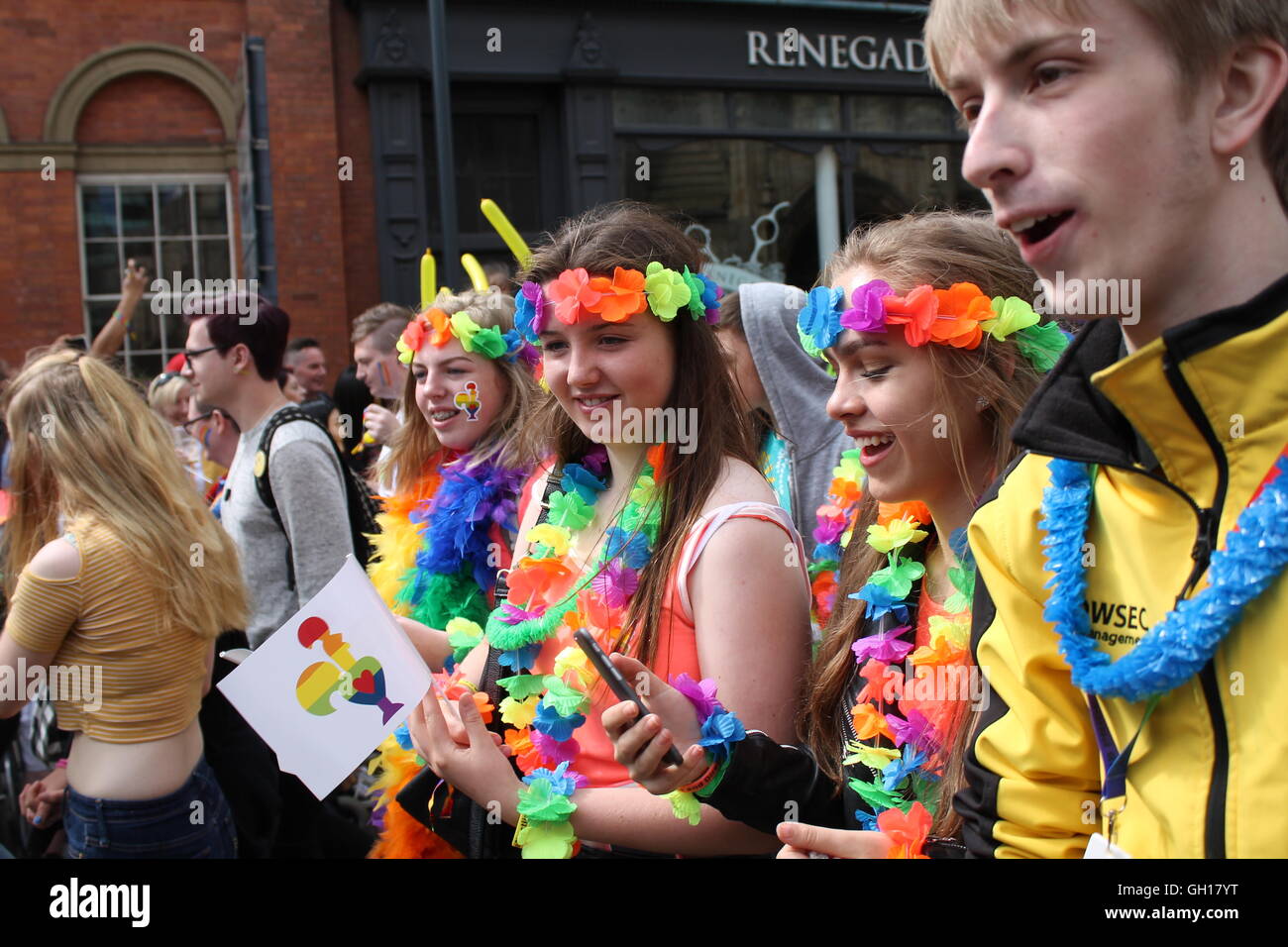 Leeds 10e anniversaire de la fierté LGBT Banque D'Images