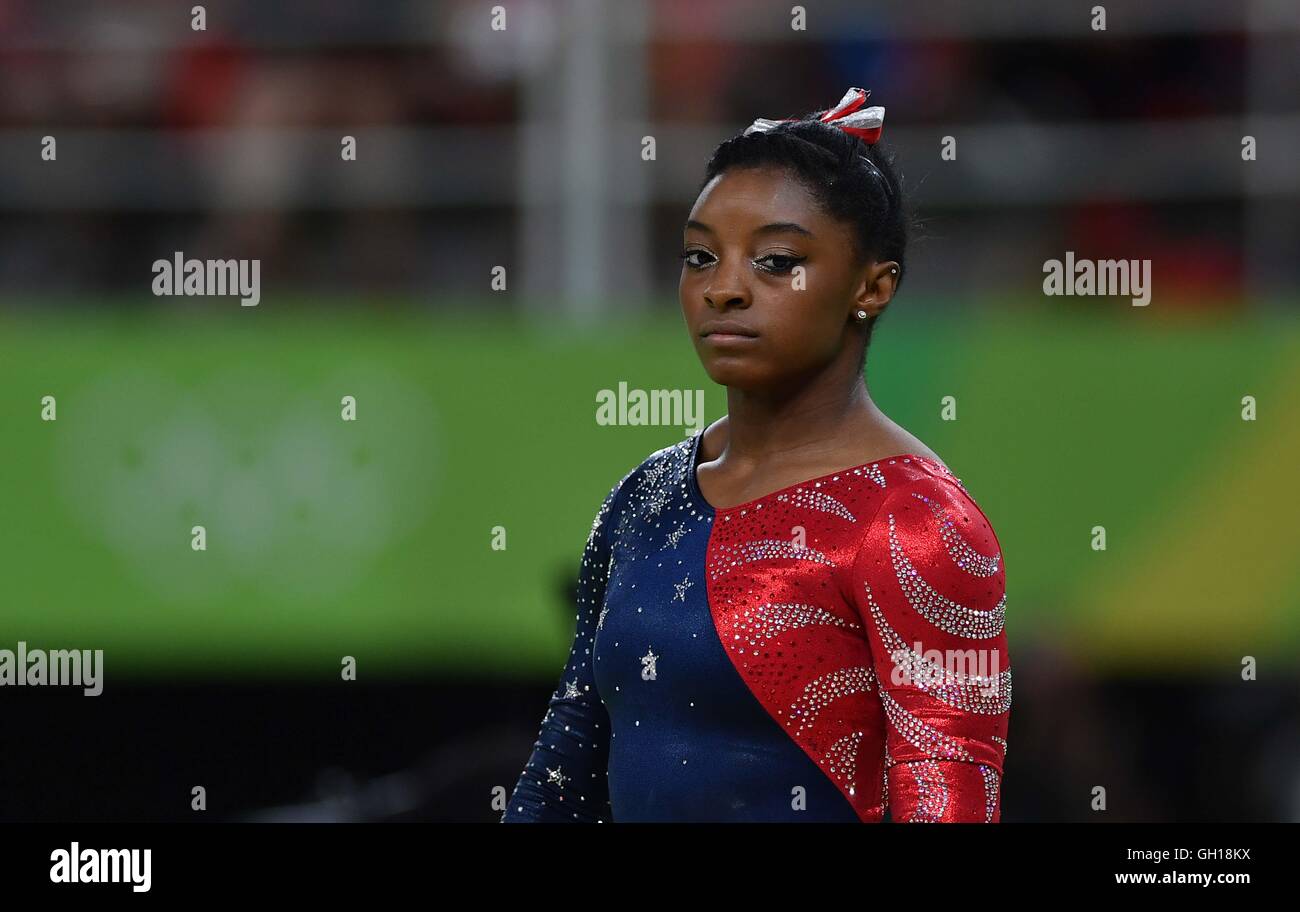 Rio de Janeiro, Brésil. 07Th Aug 2016. Simone Biles (USA). Womens gymnastique artistique. Arène Olympique. Parc olympique. Rio de Janeiro. Le Brésil. Le 07/08/2016. Credit : Sport en images/Alamy Live News Banque D'Images