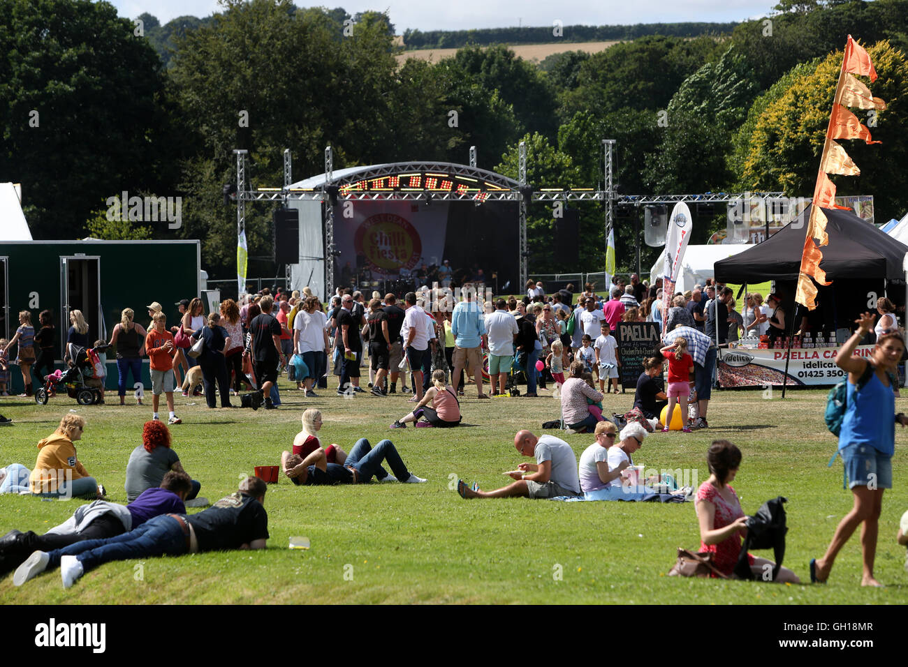 Chichester, UK. 7 Août, 2016. Le festival le plus grand du chili à West Dean Gardens, près de Chichester, West Sussex, UK. Sur la photo, c'est l'action de l'événement. Crédit : Sam Stephenson/Alamy Live News. Banque D'Images