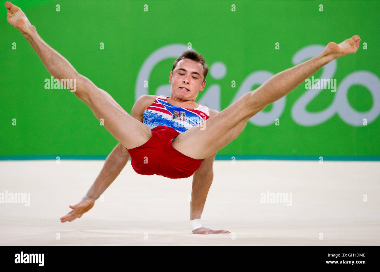 Rio de Janeiro, Brésil. 6e août 2016. La République tchèque David Jessen effectue au cours de la qualification des hommes de gymnastique artistique à l'Jeux olympiques d'été de 2016 à Rio de Janeiro, Brésil, le samedi, 6 août 2016. © Vit Simanek/CTK Photo/Alamy Live News Banque D'Images