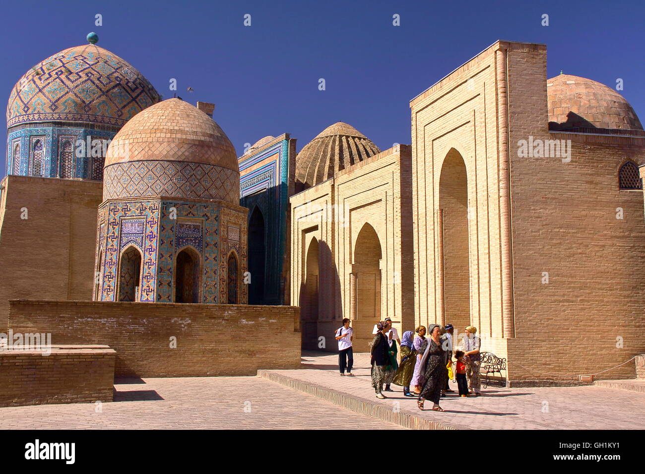 Le Shah-i-Zinda à Samarkand, Ouzbékistan Banque D'Images