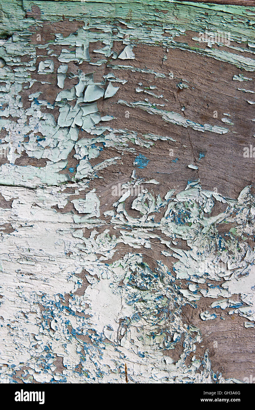 Texture bois avec peinture la couleur est arrachée. Peinture écaillée - texture de fond en bois. Banque D'Images