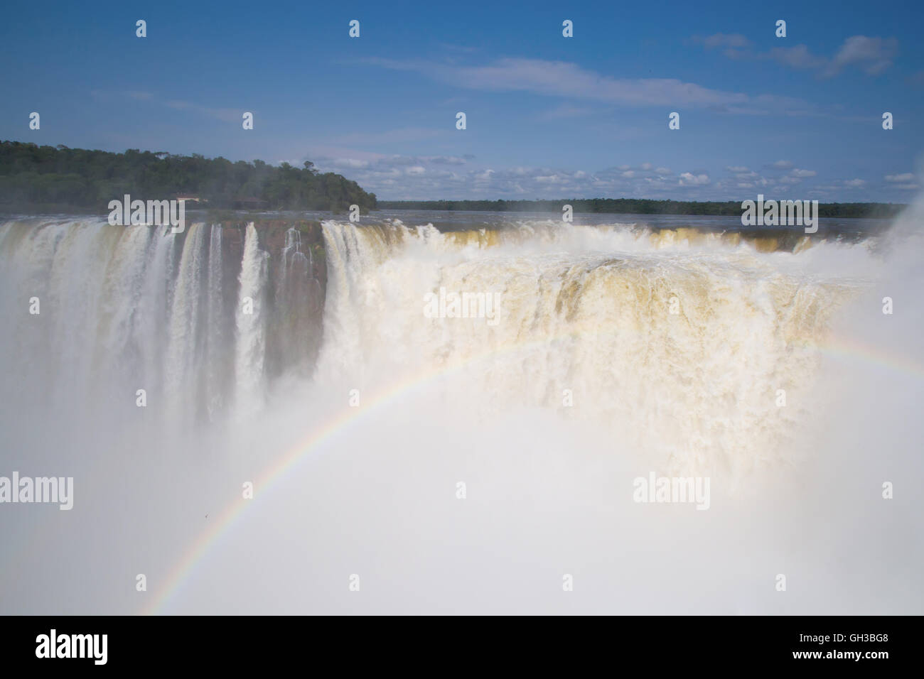 Célèbre d'Iguazu à la frontière entre l'Argentine et le Brésil Banque D'Images