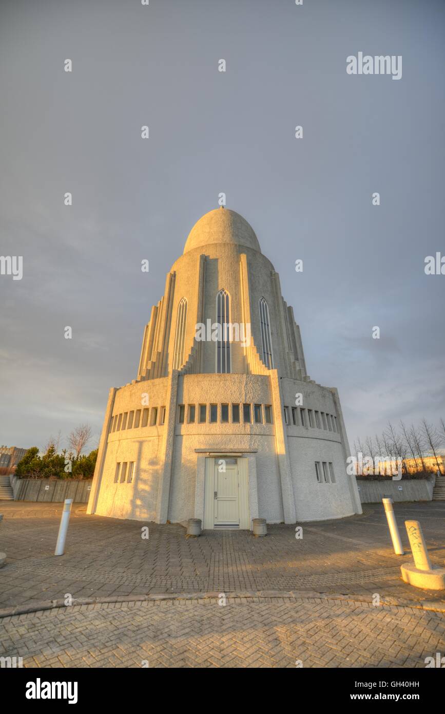 L'Église Hallgrímskirkja - Reykjavik, Islande Banque D'Images