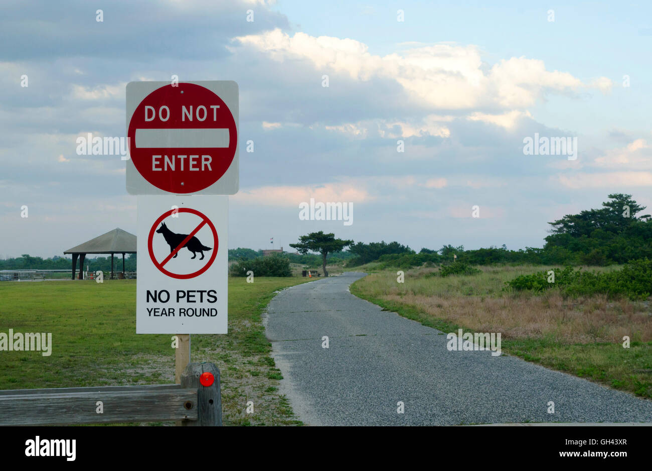 Entrée du parc Banque D'Images
