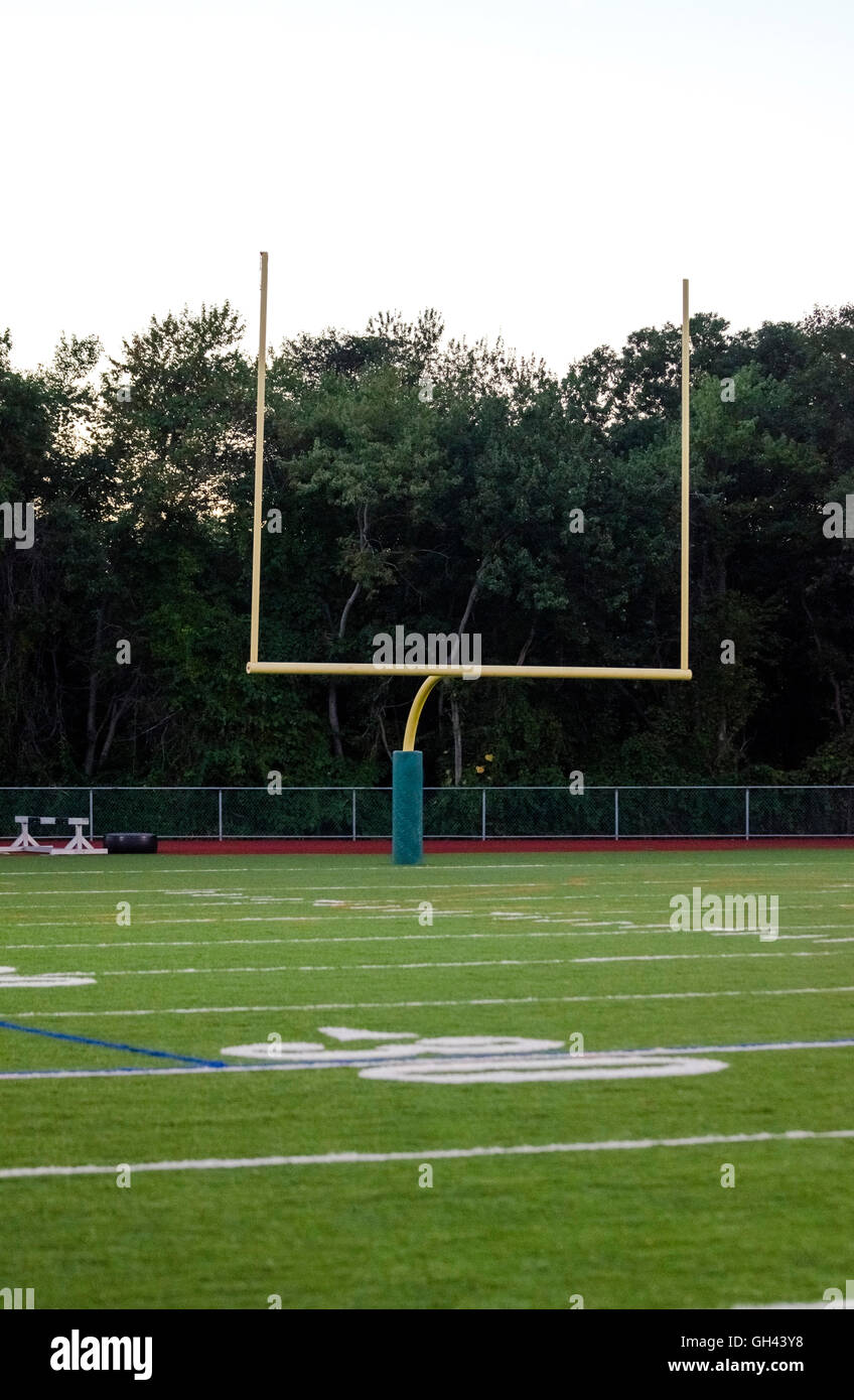 But de football américain post le terrain de football Banque D'Images