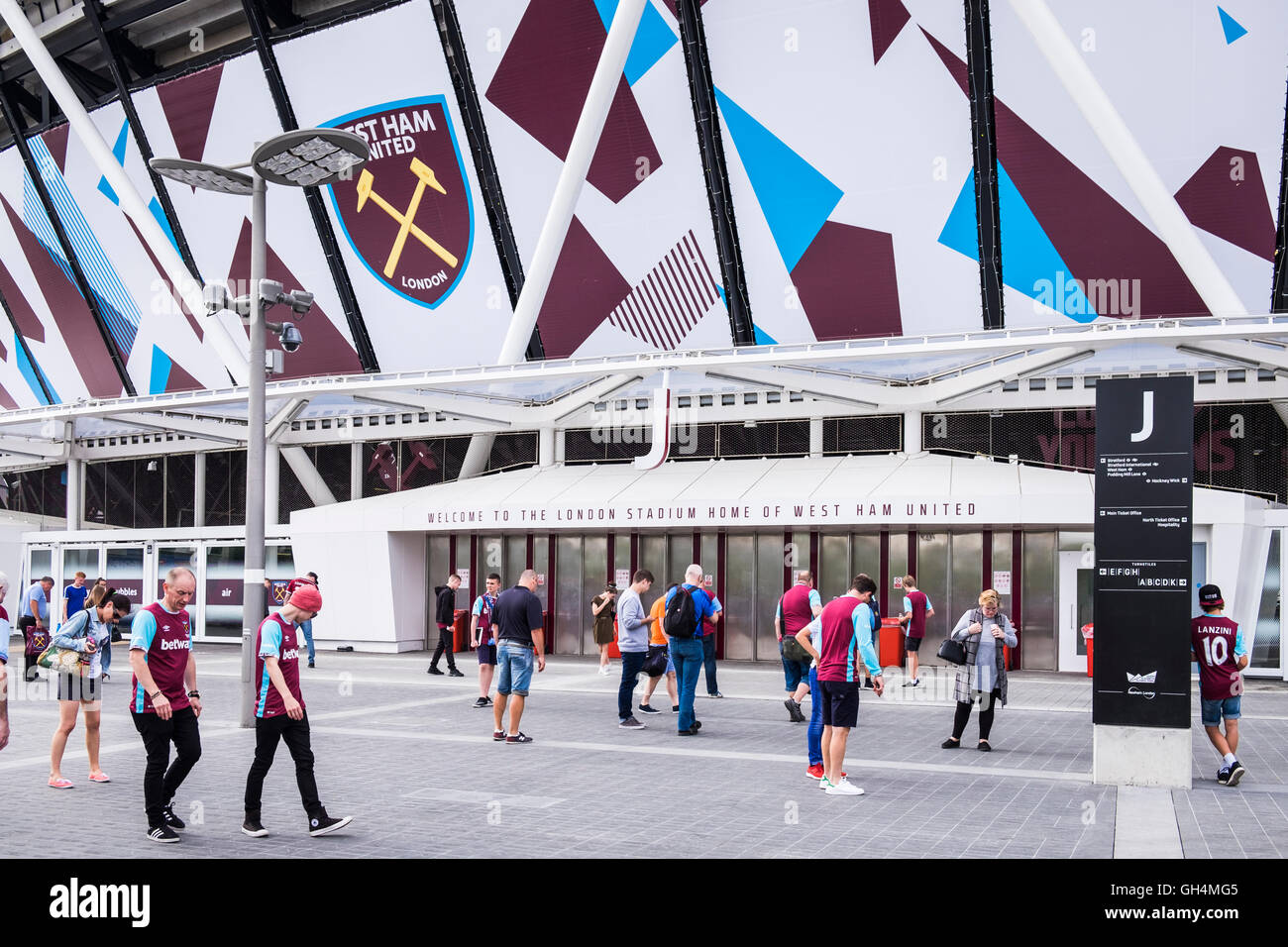 West Ham United sol, London Stadium, Arrondissement de Newham, Londres, Angleterre, Royaume-Uni Banque D'Images