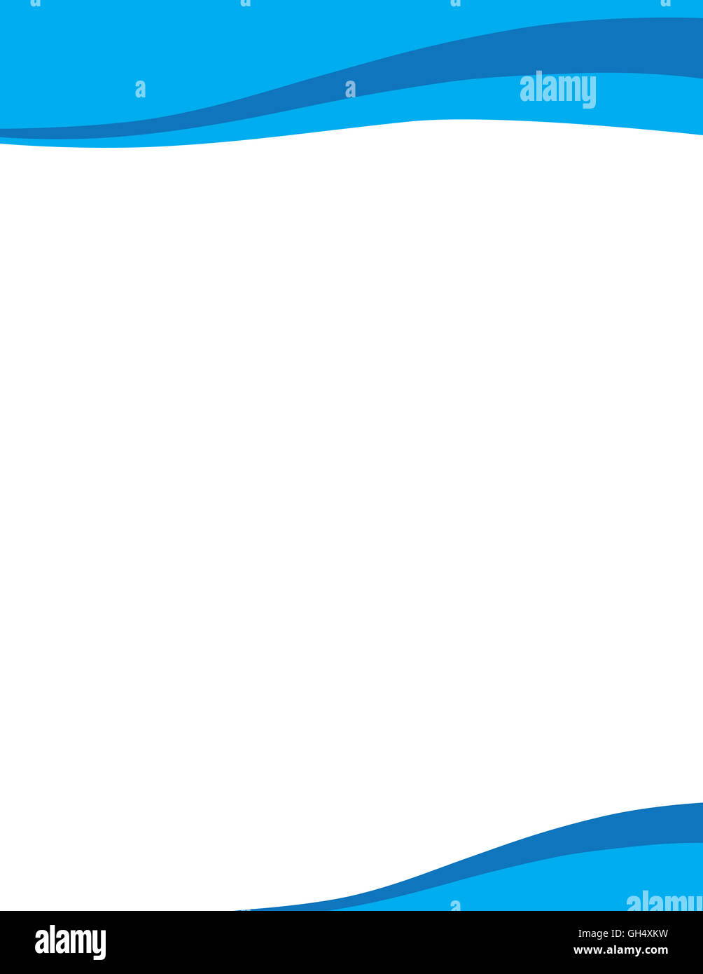 Modèle à en-tête professionnel vague cyan Banque D'Images